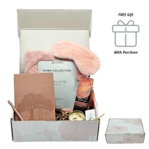 Tranquility Moments Gift Box Comfy Fleece Throw Blanket Pink Self Care Pamper